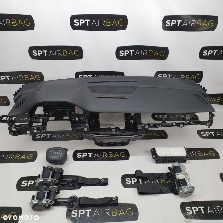 AUDI Q7 4M DESKA ROZDZIELCZA KONSOLA KOKPIT PULPIT PODUSZKI AIRBAG AIR BAG PASY KIT SET - 1