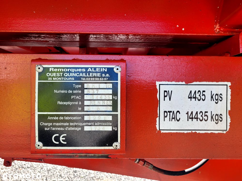 Inny ALEIN  BMI 10 Przyczepa skorupowa wywrotka - 8