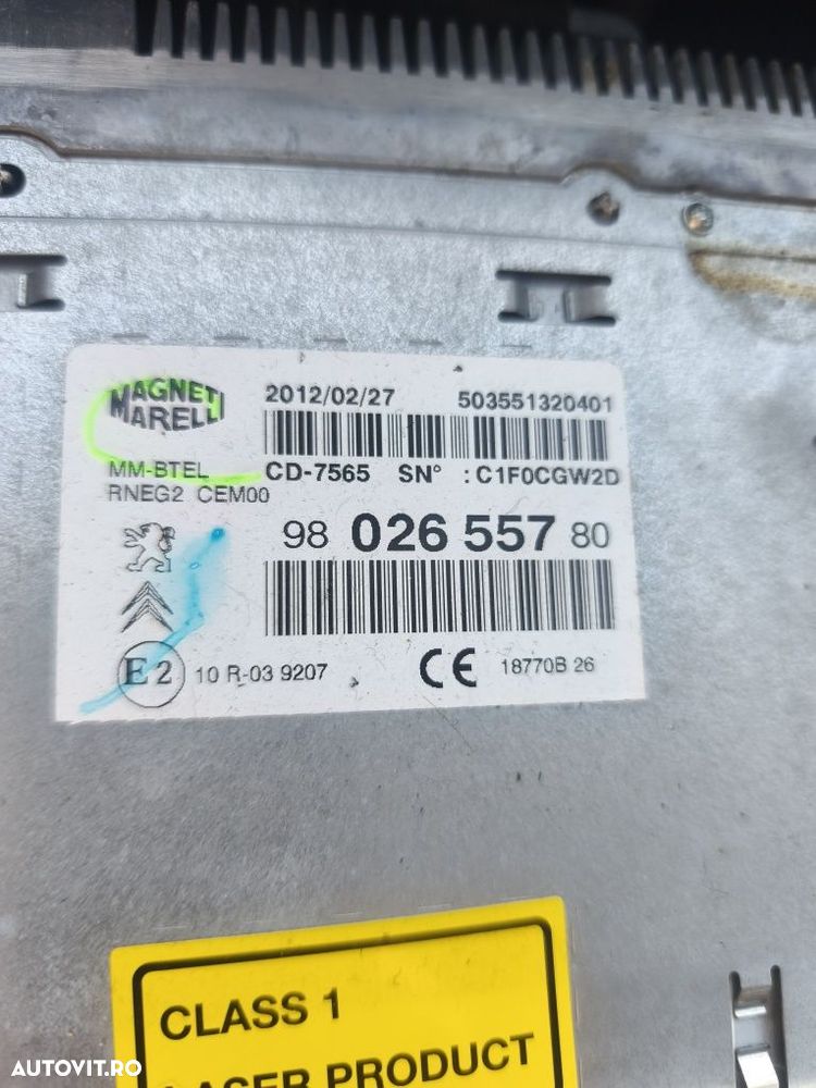 Radio / Unitate Cd / Casetofon Cd Player Peugeot 508 2.0 hdi hybrid - 3