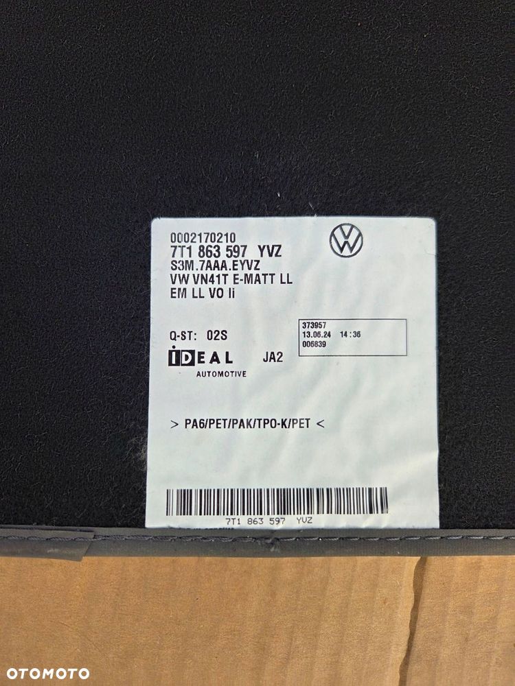 volkswagen multivan t7 dywanik kierowcy lewa strona 7t1863597 - 3