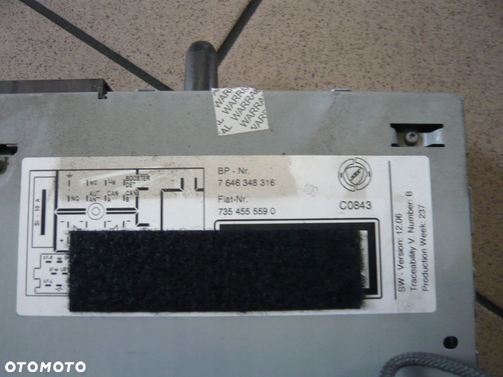radio cd 7646348316 fiat - 2