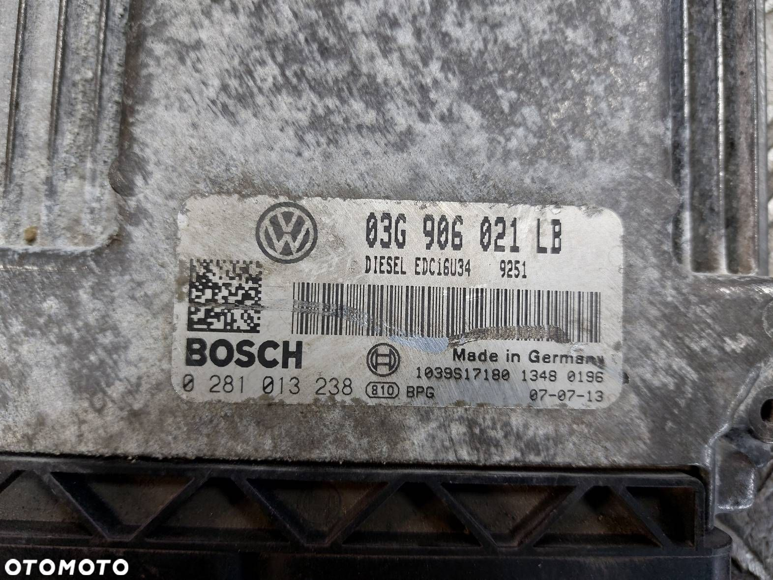 ZESTAW STARTOWY SKODA OCTAVIA II 1.9 TDI 03G906021LB 3C0937049AJ - 2
