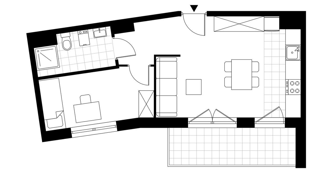 2-pokojowe mieszkanie 37m2 + balkon Bezpośrednio - Pełny obrazek: 4/11