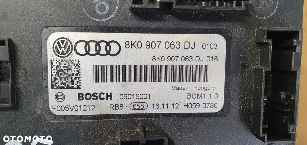 Moduł sterownik komfortu Audi A4 B8 A5 8K0907063DJ - 5