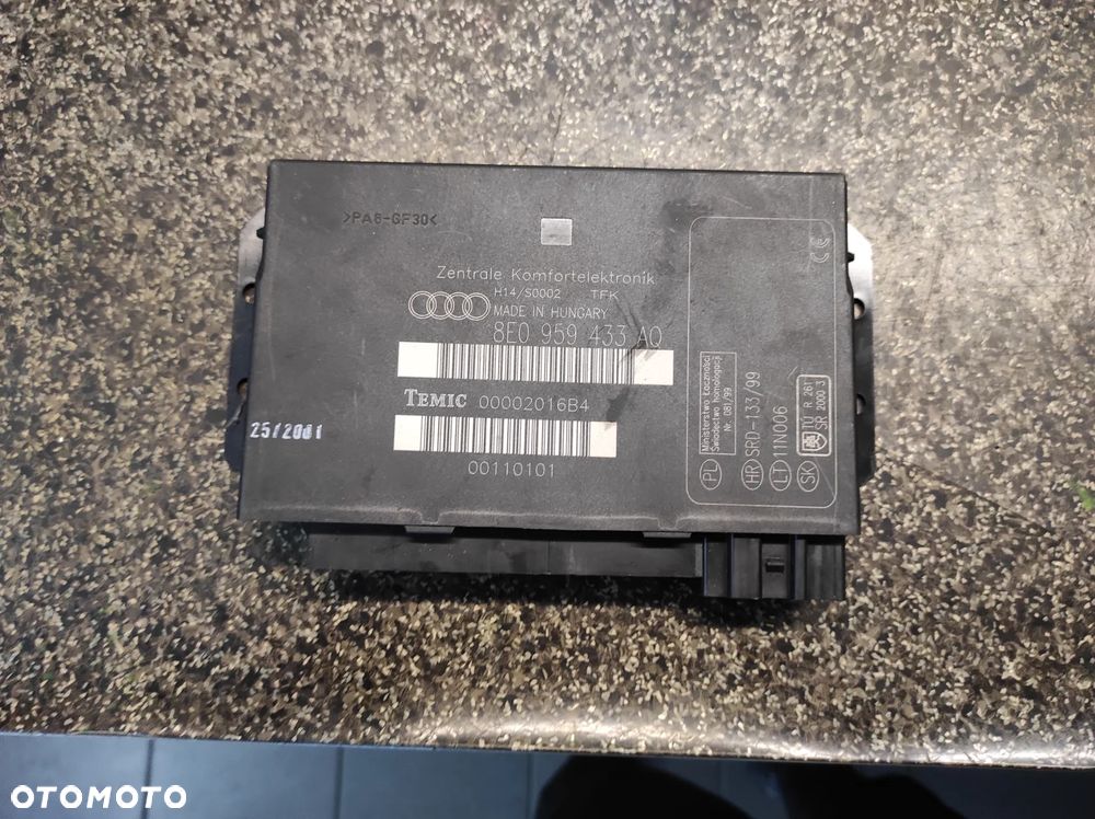 MODUŁ KOMFORTU STEROWNIK 8E0959433AQ AUDI A4 B6 B7 POSIADAM RÓWNIEŻ WIĄZKĘ WYSYŁKA !!!! - 1