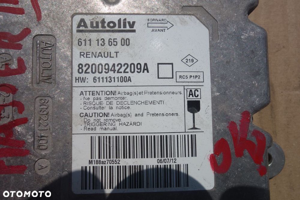 STEROWNIK AIRBAG RENAULT MASTER III 2.3 DCI - 2