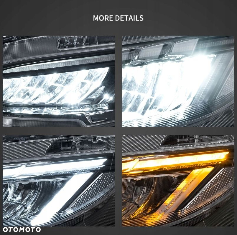 Reflektor Lampa kpl Vland Full Led Neon Tuning Honda Civic X 10 2016-2021 - 9