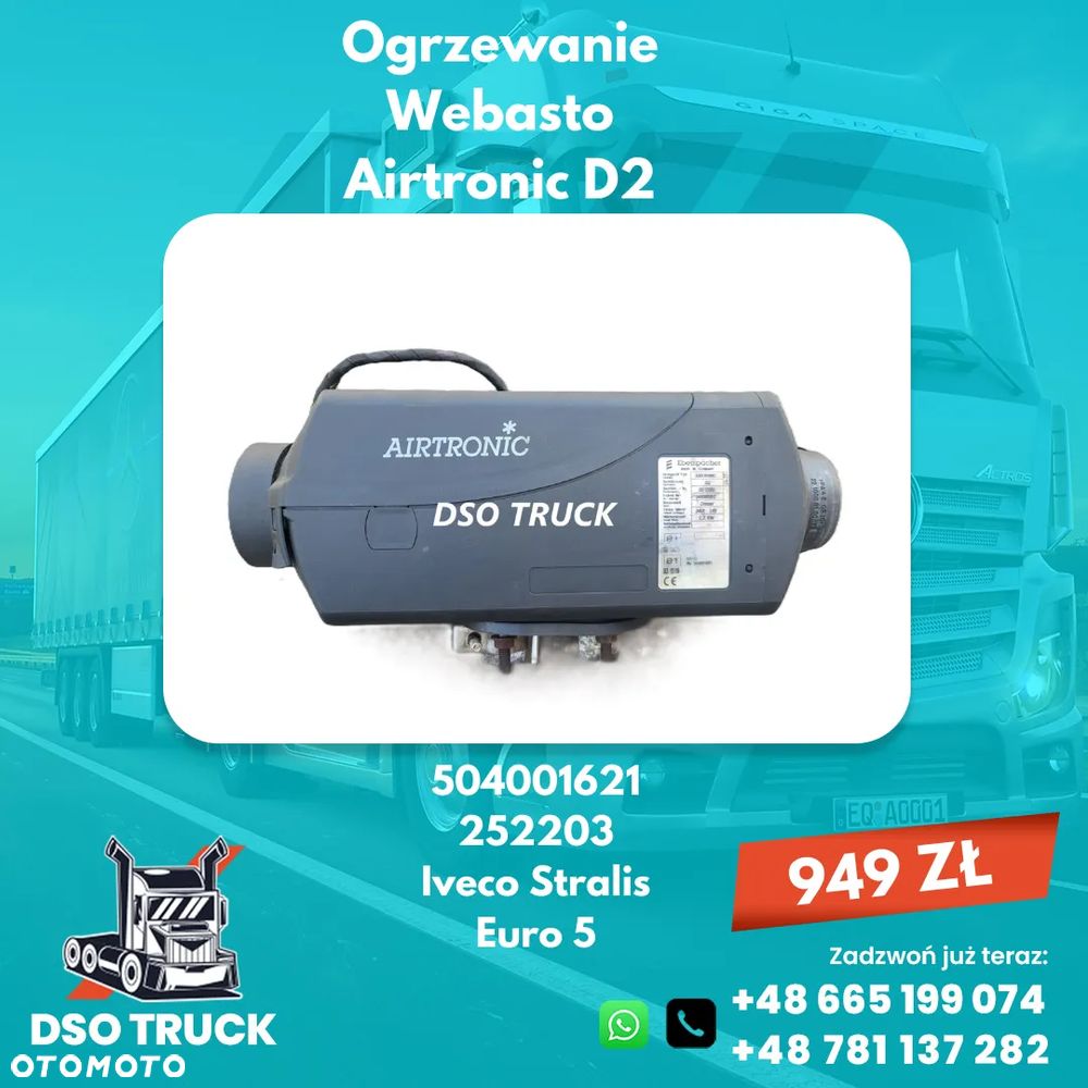 504001621 252203 Ogrzewanie Webasto Airtronic D2 Iveco Stralis Euro 5 - 1