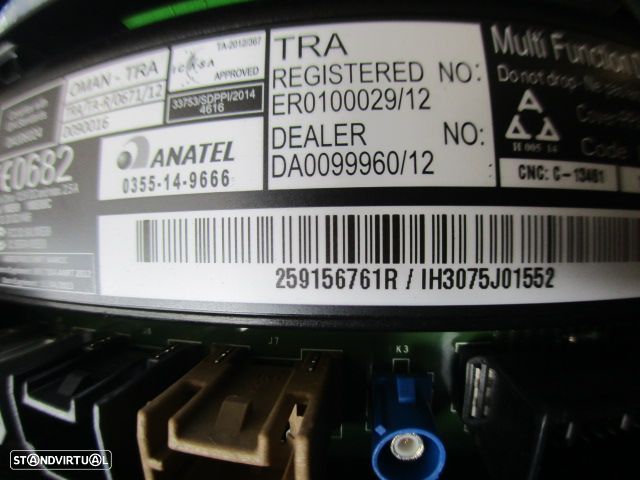 Display Relogio 259156761R RENAULT MEGANE 3 FASE 3 2015 1.5DCI 110CV 5P PRETO - 4