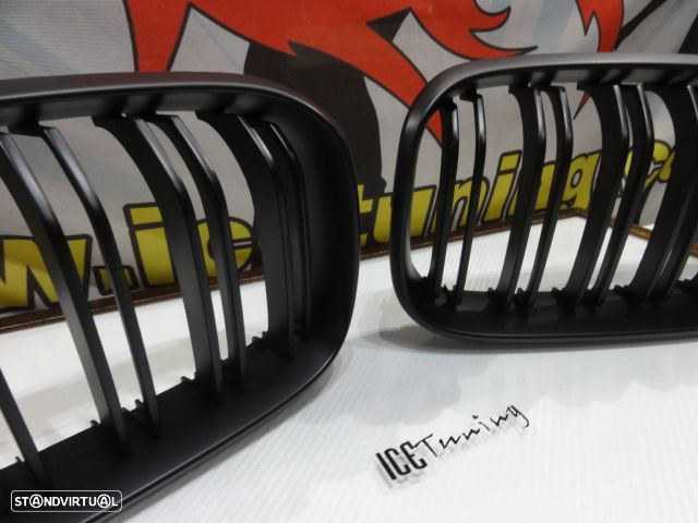 Grelha frontal BMW F20 / F21 LCI +15 M2 look / dupla lamina preto mate - 5