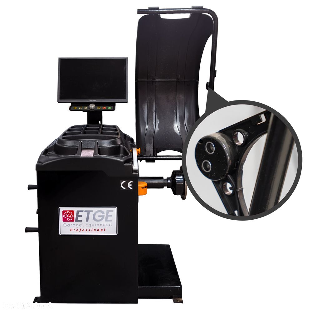 Zestaw Maszyn Montażownica 530L BLACK Runflat Wyważarka 908 BLACK LCD LASER. - 27