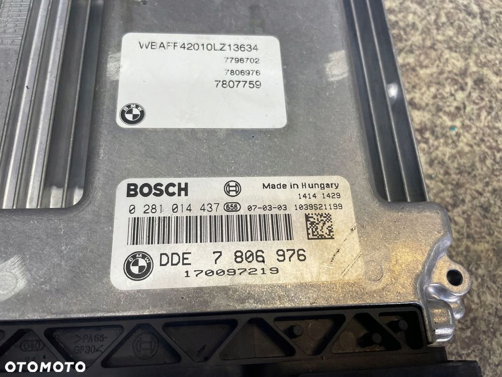 Zestaw startowy sterownik silnika CAS kluczyk BMW E70 X5 3.0D M57 235KM KPL - 3