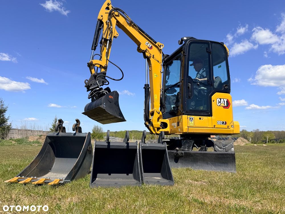 Caterpillar Minikoparka Cat 302.7 3xłyżki Skarpowa hydrL\P dodatkowe linie hydrauliczne szybkozłącze Gąsienice jak Nowe WIDŁY WIERTNICA za dopłatą