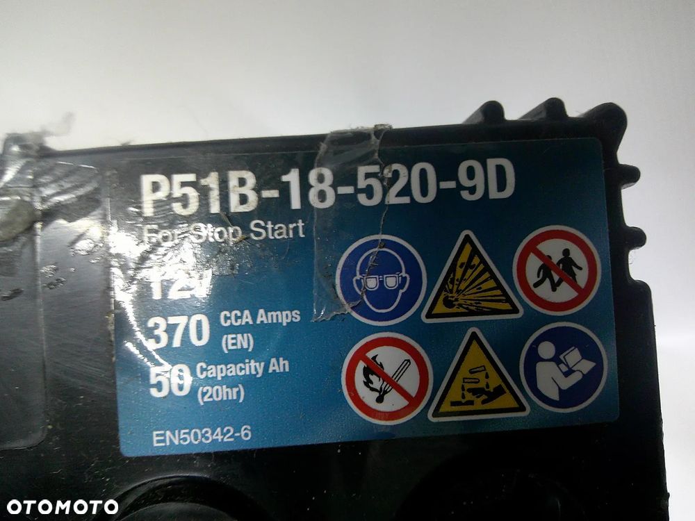 oryginał oe akumulator mazda 2 3 6 cx5 12v 50ah 370a p1b-18-520-9d - 2