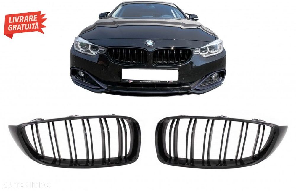 Grile Centrale BMW 4 Series F32 F33 F36 (2013-03.2019) Piano Black M Design- livrare gratuita - 20