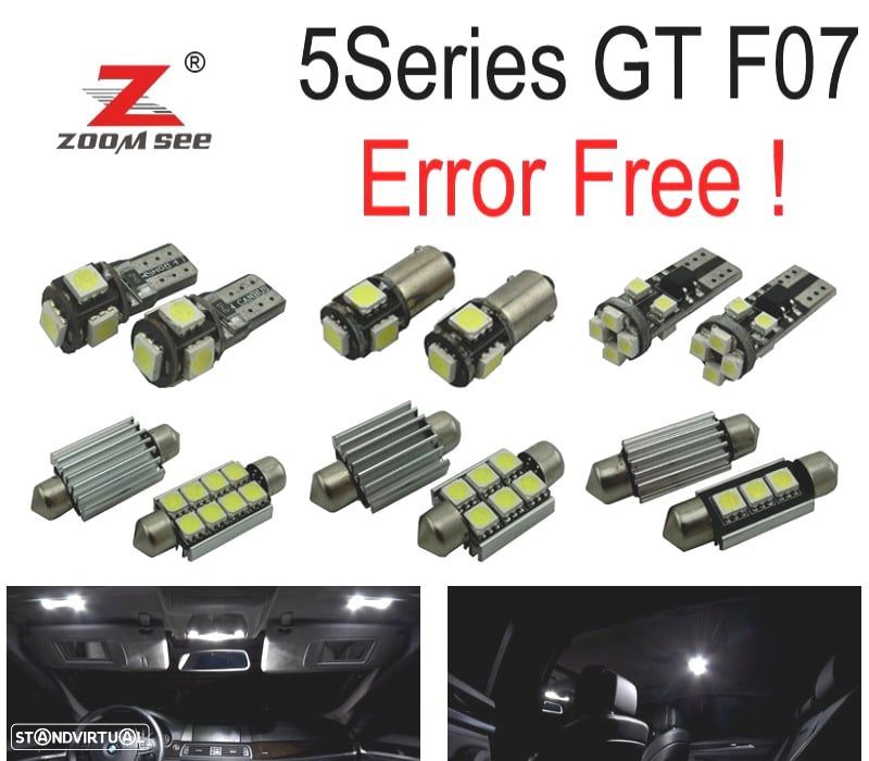 KIT COMPLETO DE 29 LÂMPADAS LED INTERIOR PARA BMW 5 SERIES GT 5GT F07 528I 535I 550I 650I XDRIVE 20 - 1