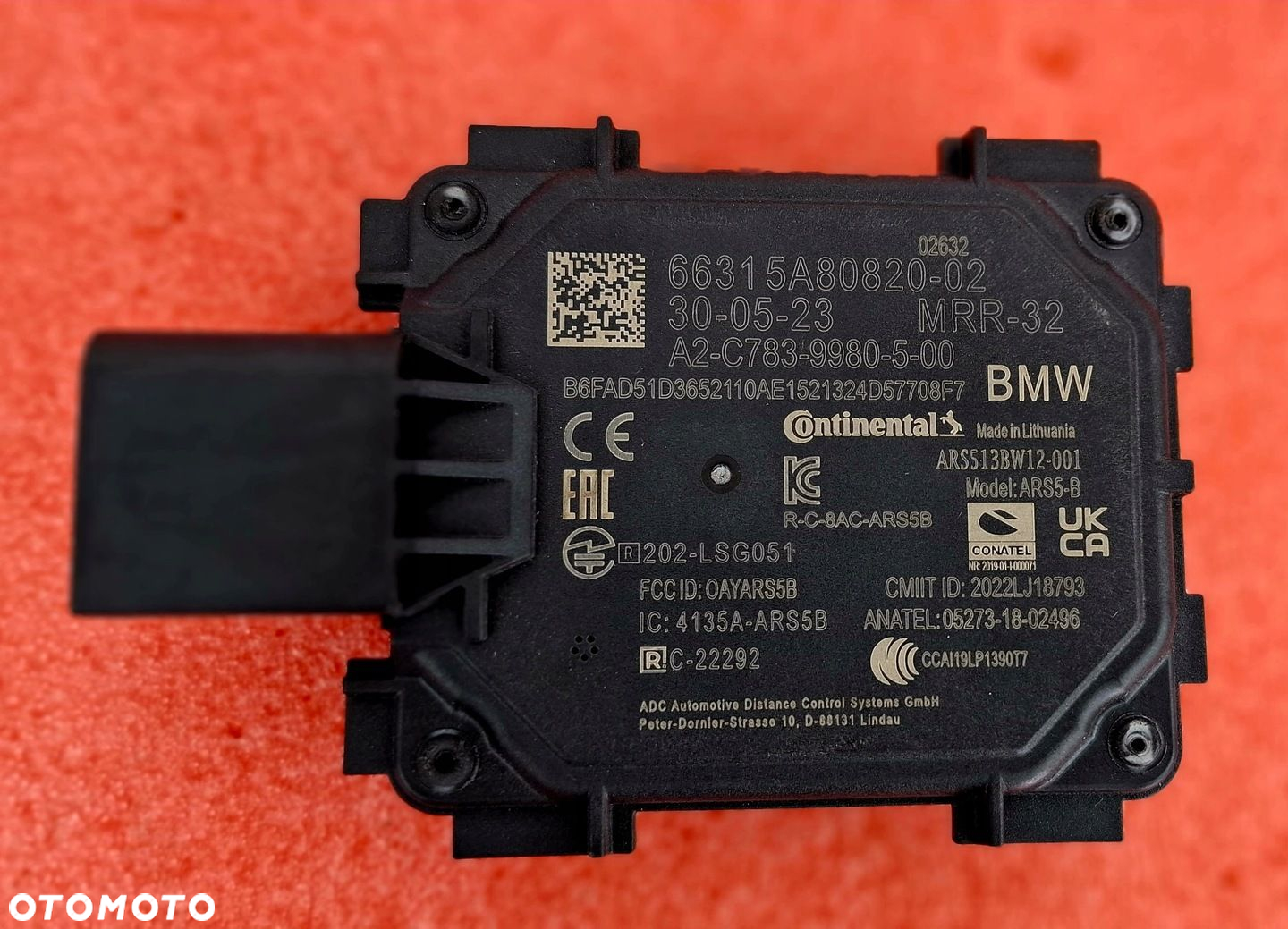 BMW 7 G70 / X1 U11 CZUJNIK RADAR SENSOR MRR-32 5A8082002 - 3
