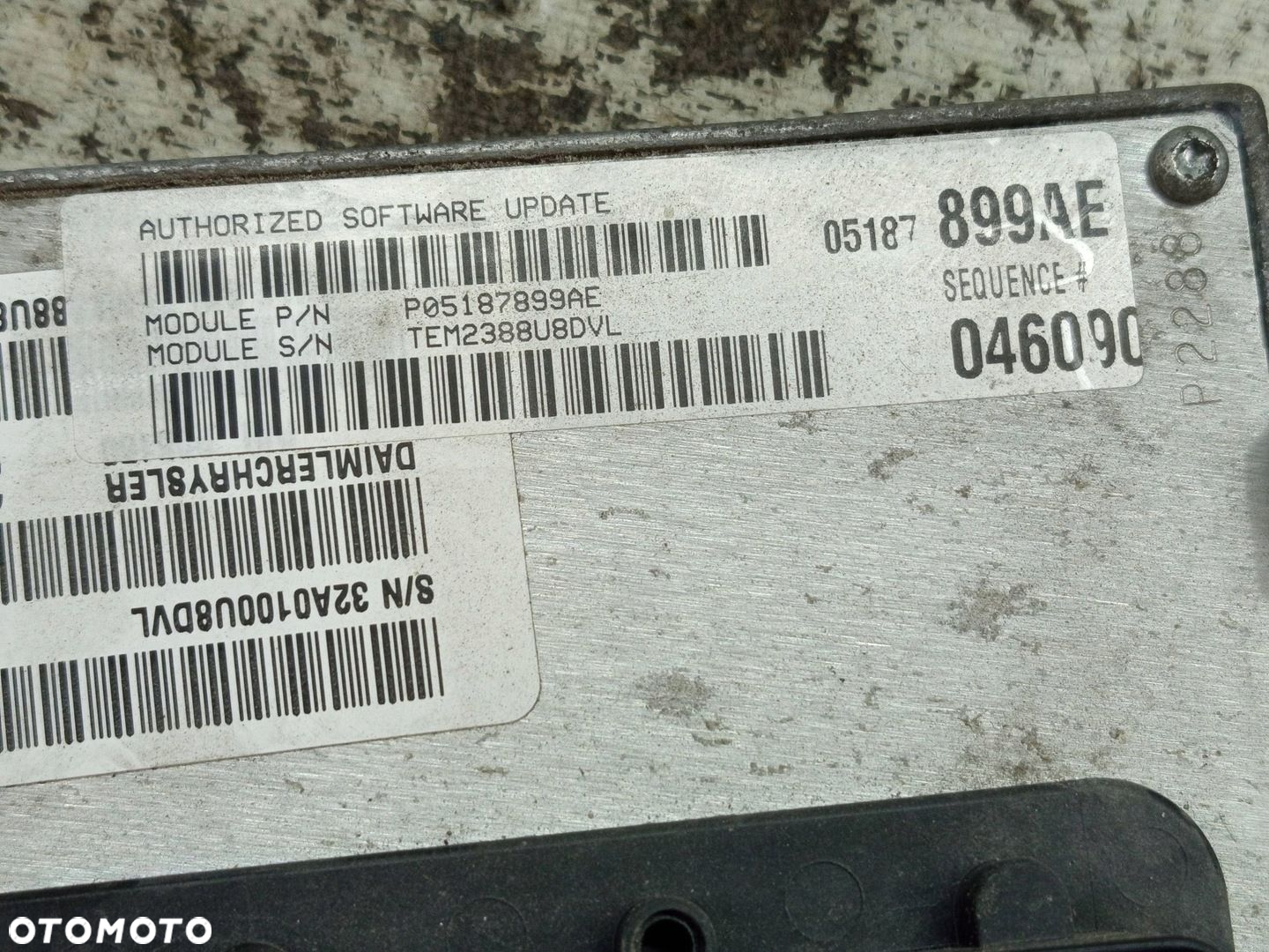 KOMPUTER STEROWNIK SILNIKA ECU DODGE CHALLENGER 08- 5.7 V8 P05187899AE - 5