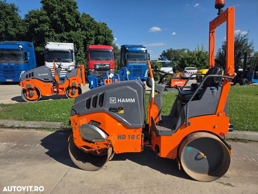 Hamm HD10C, 2019, 667h, latime tambur 1m, Masa operationala 1,5t, motor Kubota 25CP, sistem stropire, produs in Germania, posibilitate leasing 3 ani, STARE FOARTE BUNA-PROMOTIE 19.900 EUR+Tva - 4