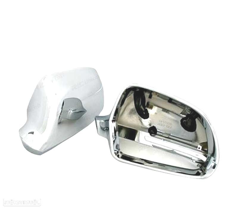 CAPAS DE ESPELHOS RETROVISORES PARA AUDI A3 8P A4 B8 A5 A6 4F CROMADO - 1
