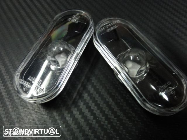Piscas / farois / farolins laterais+ lâmpadas cromadas para Seat Ibiza 6K, 6L, 6J, Toledo, Arosa, Leon 1M, Leon 1p, Alhambra, Cordoba, Variant, Vario, Exeo, Inca, Altea, Altea XL fundo preto - 2