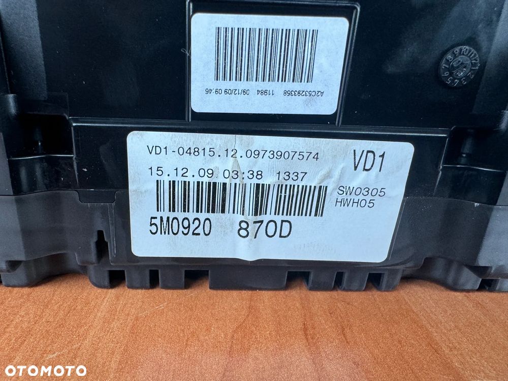 Licznik zegary Golf Plus 1.4 TSi 5m0920870d - 4