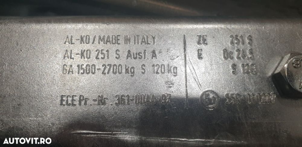 251S ALKO Sistem de franare 2700 kg, protap in V, frana inertiala - 2