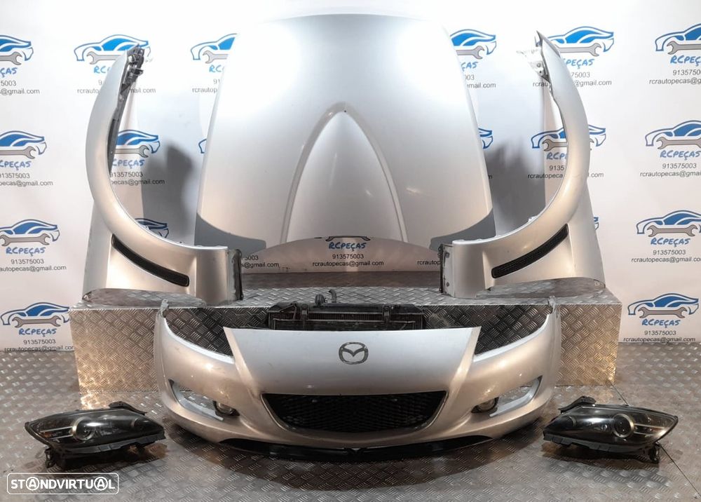 FRENTE COMPLETA MAZDA RX-8 RX8 RX 8 SE FE CAPOT PARACHOQUES GUARDALAMAS OTICAS RADIADOR VENTILADOR FRENTE FIBRA REFORÇO - 9