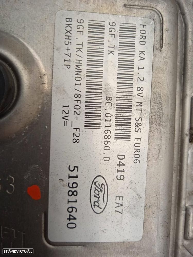 CENTRALINA MOTOR UCE FORD KA 2014 - 2