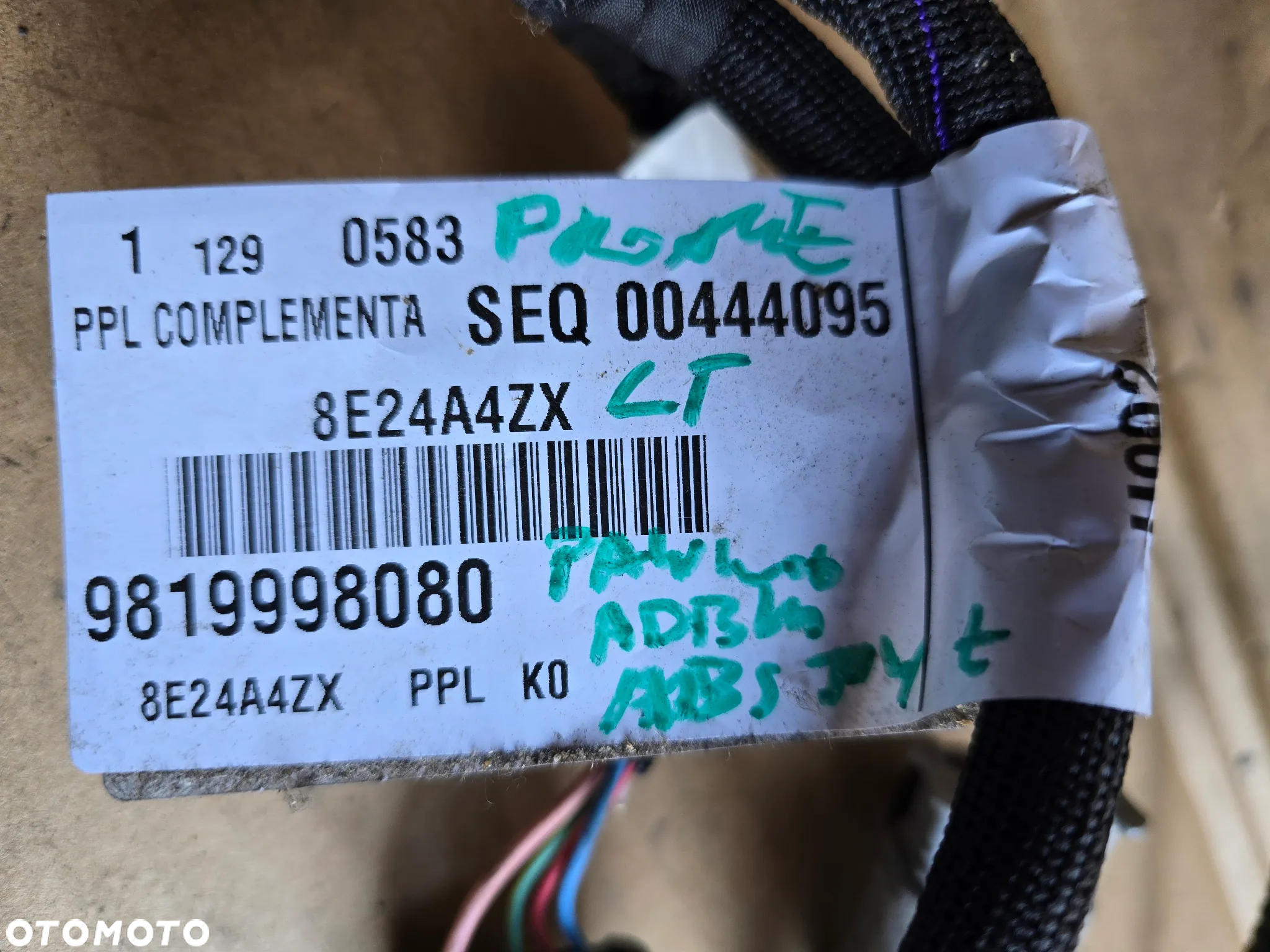 Toyota Proace Jumpy Spacetourer expert scudo traveller wiązka instalacja elektryczna zbiornika paliwa abs - 3