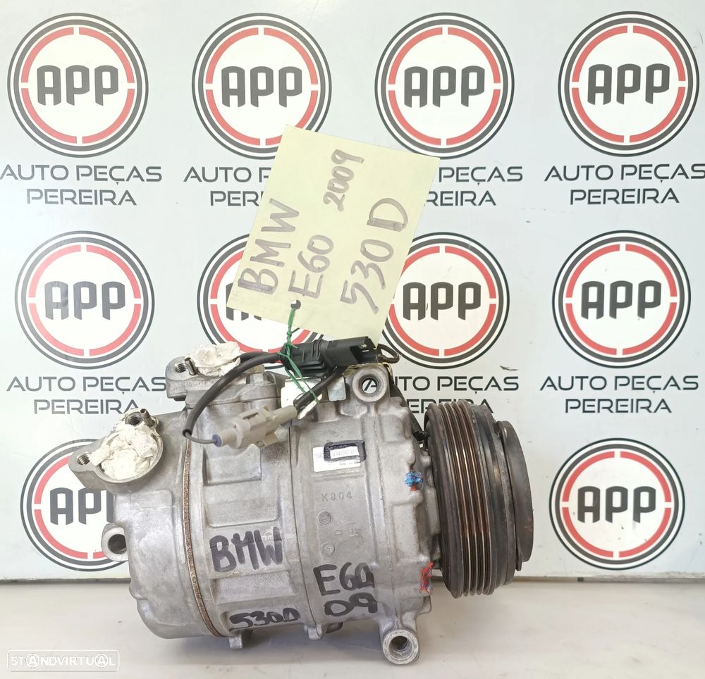 Compressor ar condicionado BMW E60 530D de 2009, referência GE447260-3211. - 1