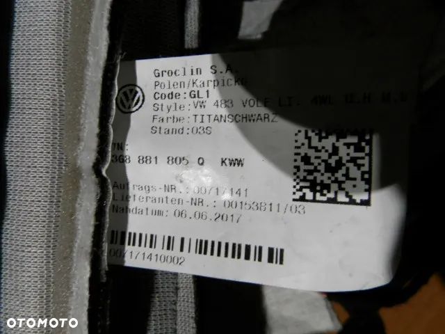 FOTEL FOTELE  SIEDZISKO OPARCIE PRZEDNIE LEWE SKÓRA ALCANTARA POSZYCIE TAPICERKA TITANSCHWARZ KWW VOLKSWAGEN ARTEON 3G8 ORYGINAŁ - 15