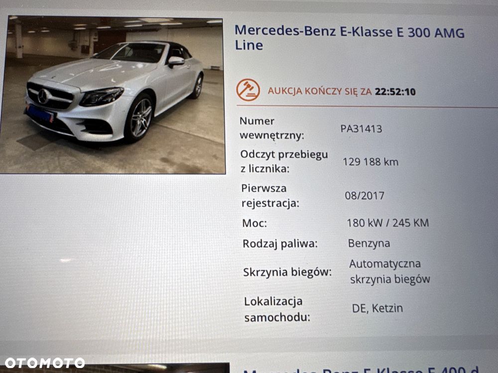 Mercedes-Benz Klasa E 220 d Cabrio 9G-TRONIC AMG Line - 30