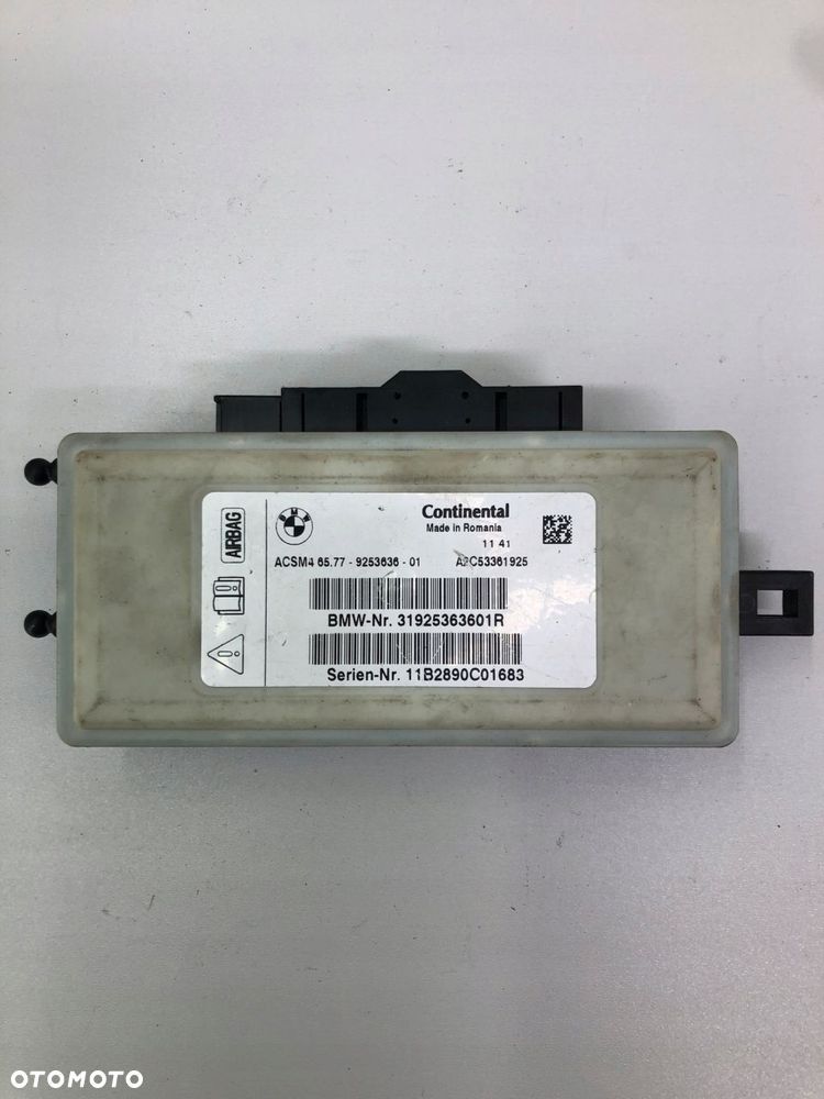 bmw f10 f11 moduŁ sterownik airbag 9253636 - 1