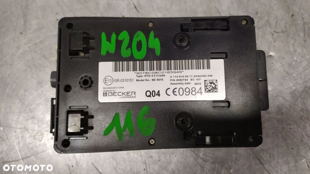 MERCEDES C KLASA W204 MODUŁ NAWIGACJI BECKER A1669000609 A1728100011 - 3