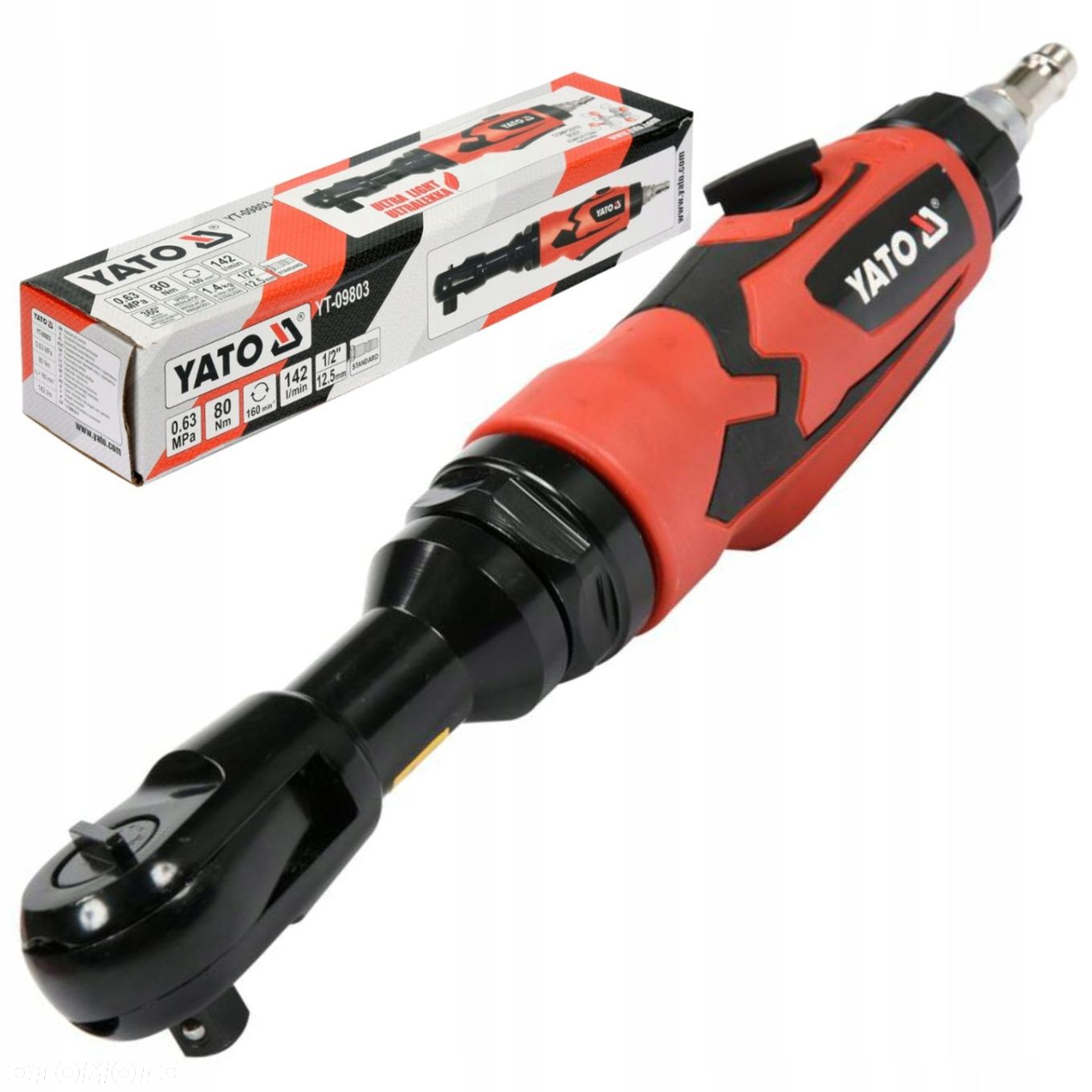 YATO GRZECHOTKA PNEUMATYCZNA KLUCZ KĄTOWY 1/2" 80Nm DO KOMPRESORA KOMPOZYT - 8
