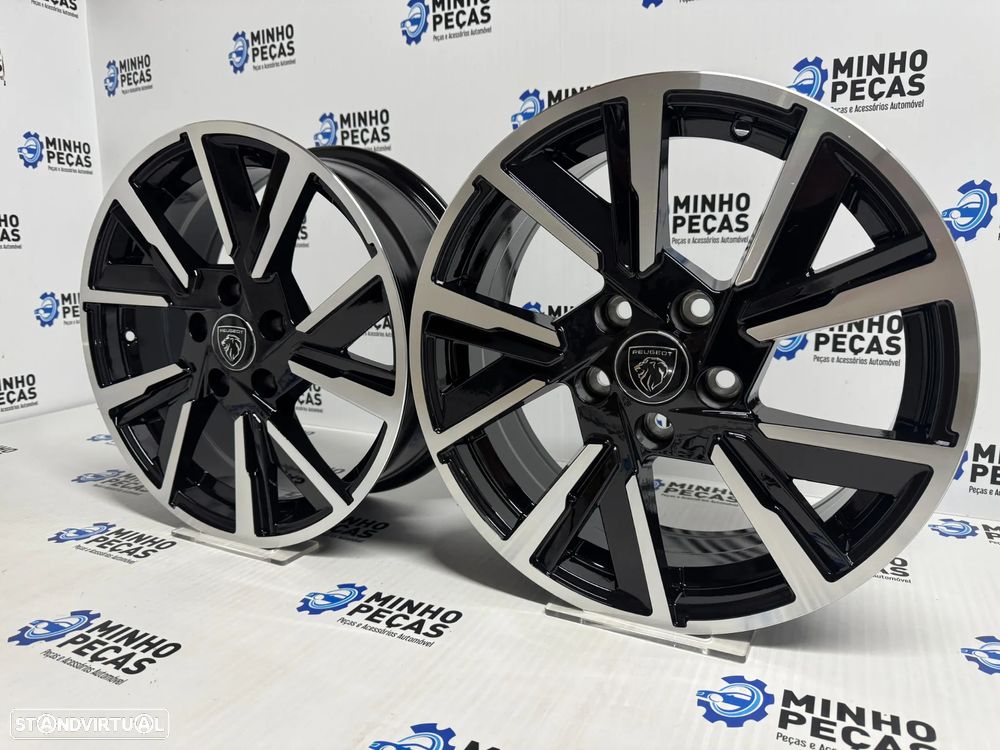 Jantes Look Peugeot 308 em 16 (5x108) preto e polido - 3