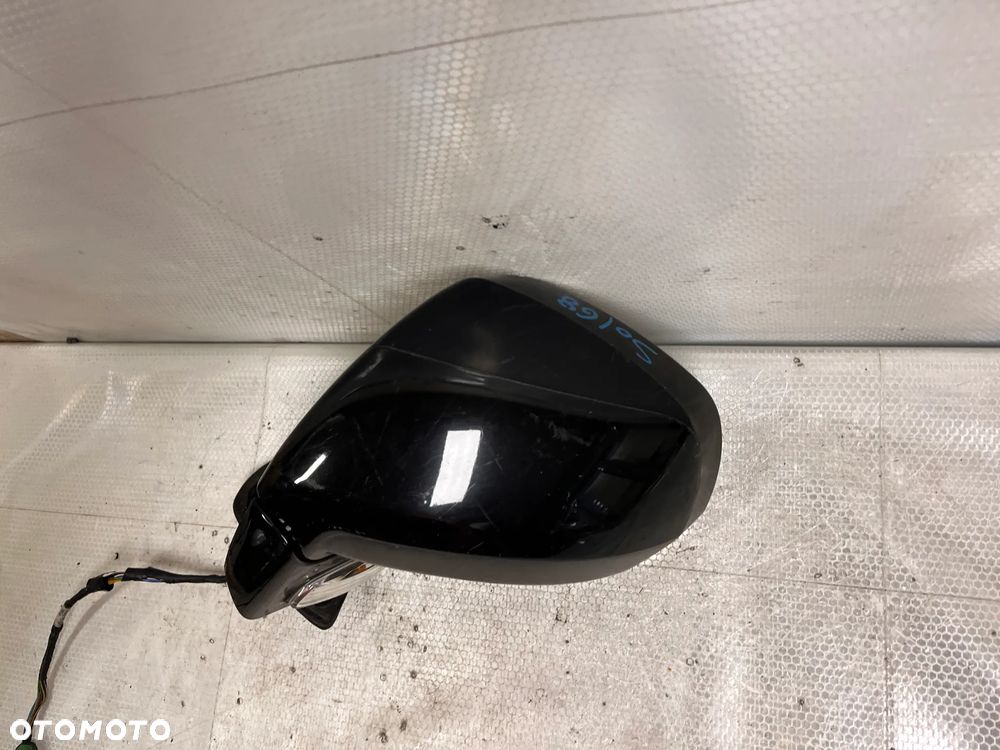 LUSTERKO PRZOD PRZEDNIE ELEKTRYCZNE LEWE CITROEN C4 GRAND PICASSO BRAK DOŁU CZARNY EXY PODSWIETLANE SKŁADANE 14PIN - 2