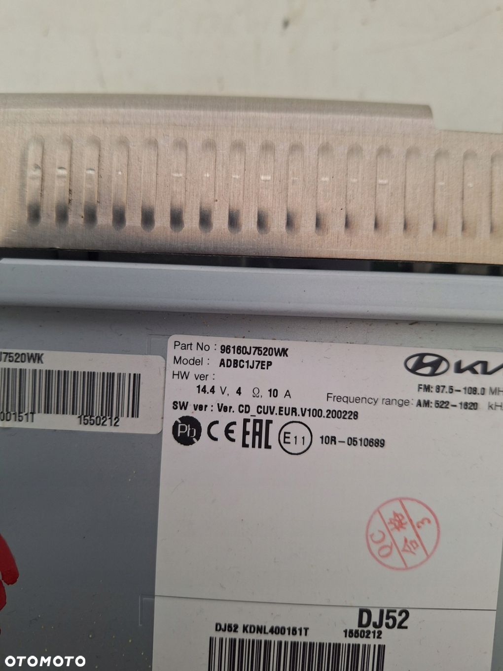 RADIO NAWIGACJA NAVI KIA XCEED X-CEED 19- OE 96160-J7520WK - 3