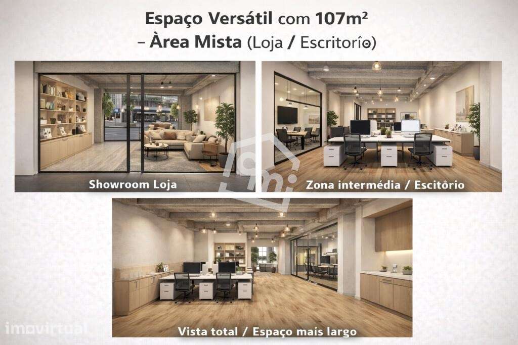 Loja 107 m2 na Rua Brito Capelo | Matosinhos Sul | 1.000€ - Grande imagem: 2/25