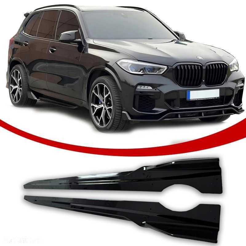 Boczne Dokładki Progów BMW X5 G05 2019/2025 Spoiler Czarny Połysk