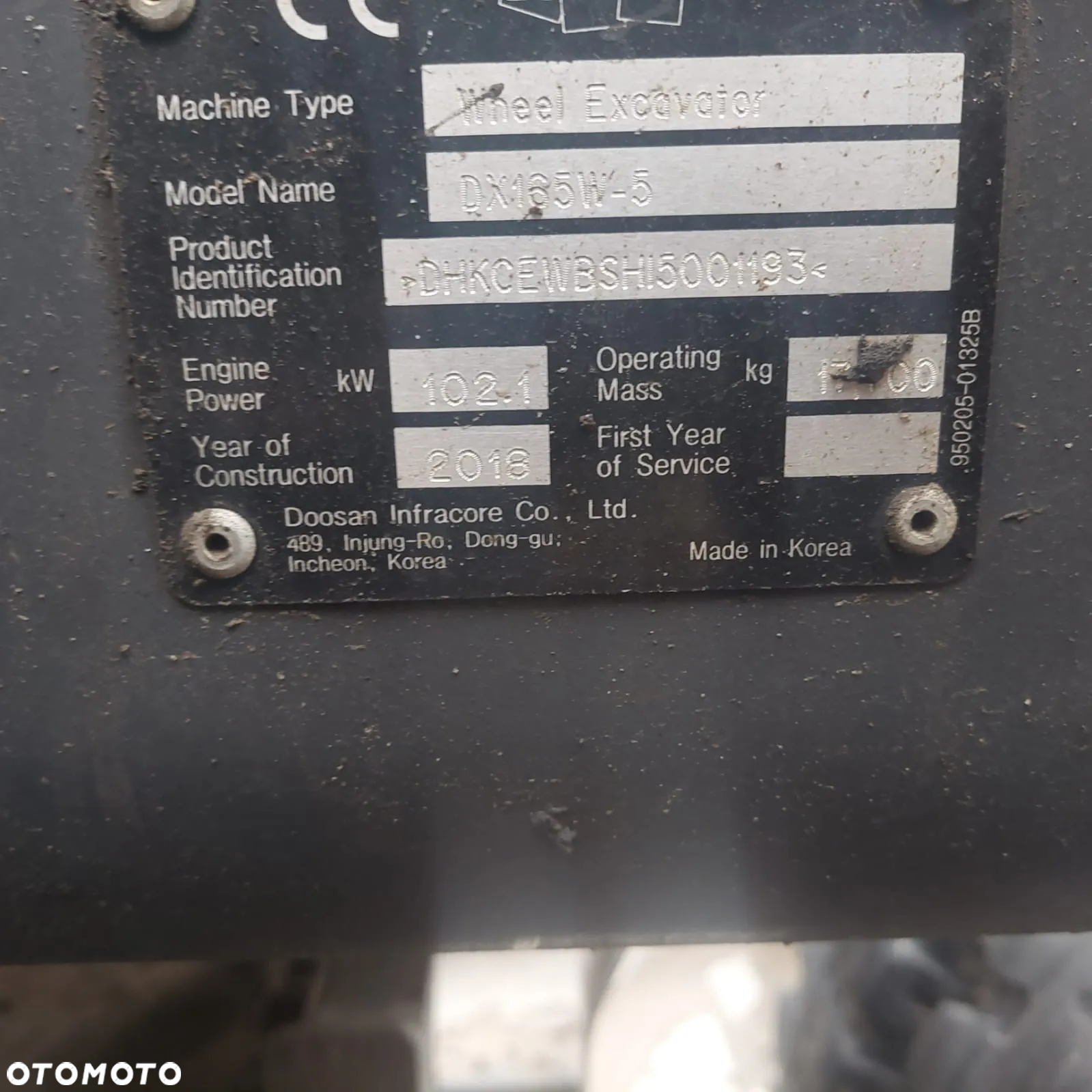 Doosan DX 165 W-5 - 2