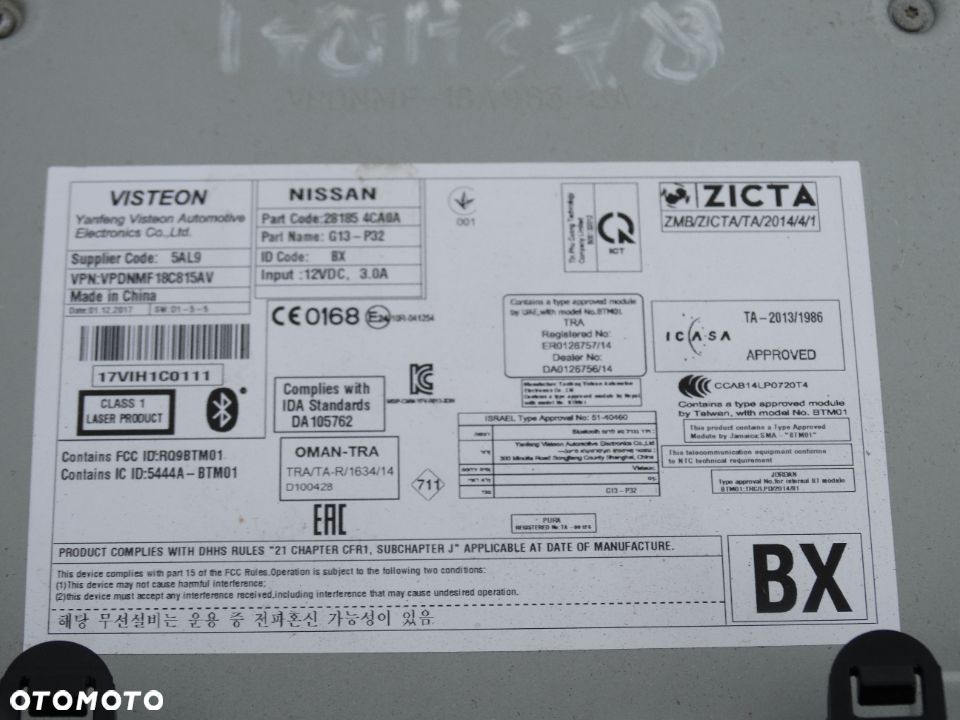 RADIO CD NISSAN QASHQAI J11 F-VAT - 3