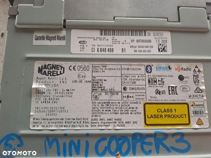 MINI COOPER III 16r NAWIGACJA 684040001 - 2