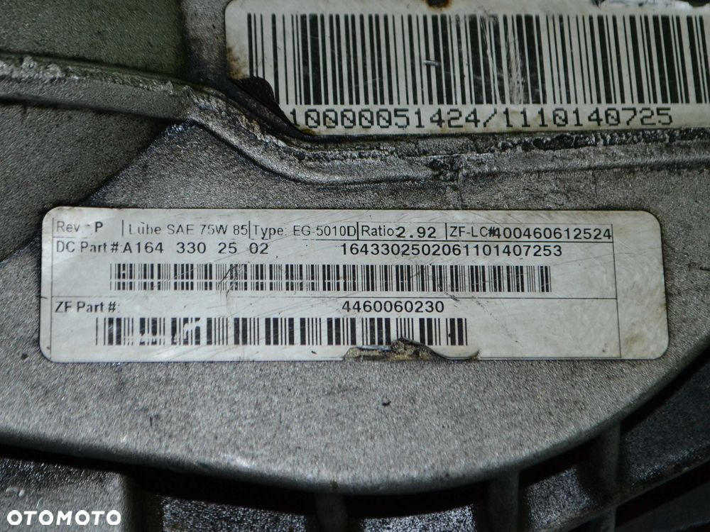 Dyferencjał dyfer przód Mercedes ML W 164  2.92 - 3