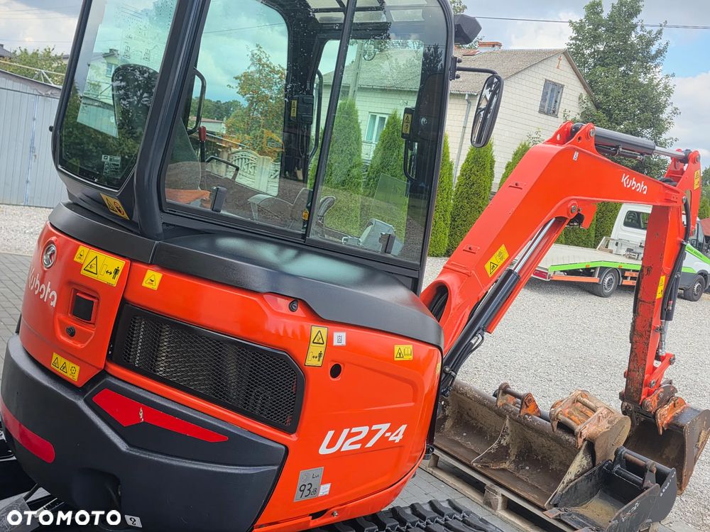 Kubota U 27 - 4 mini koparka Kubota sprowadzona 5 łyżek szybkozłącze piękna w oryginale 1 właściciel najdłuższe ramie long - 10