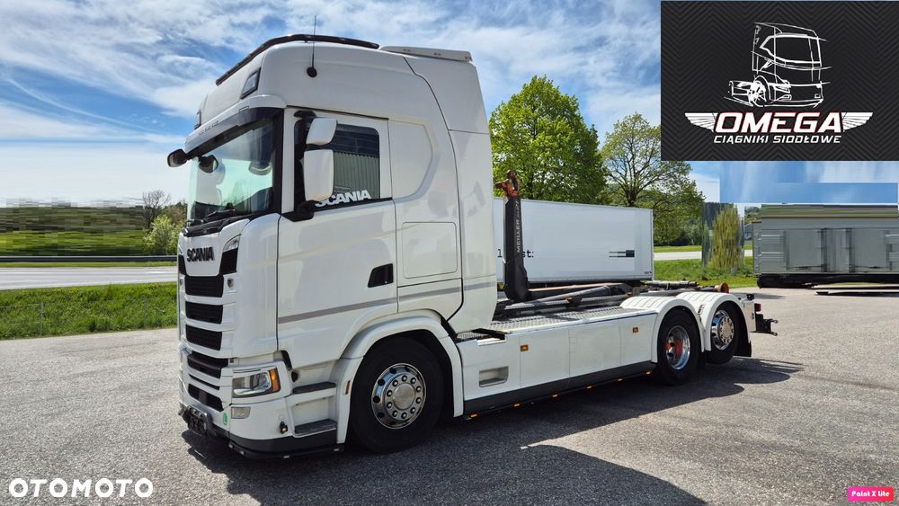 Scania S 500 Hakowiec // Oś skrętna // MEILLER // Klima postojowa / - 1