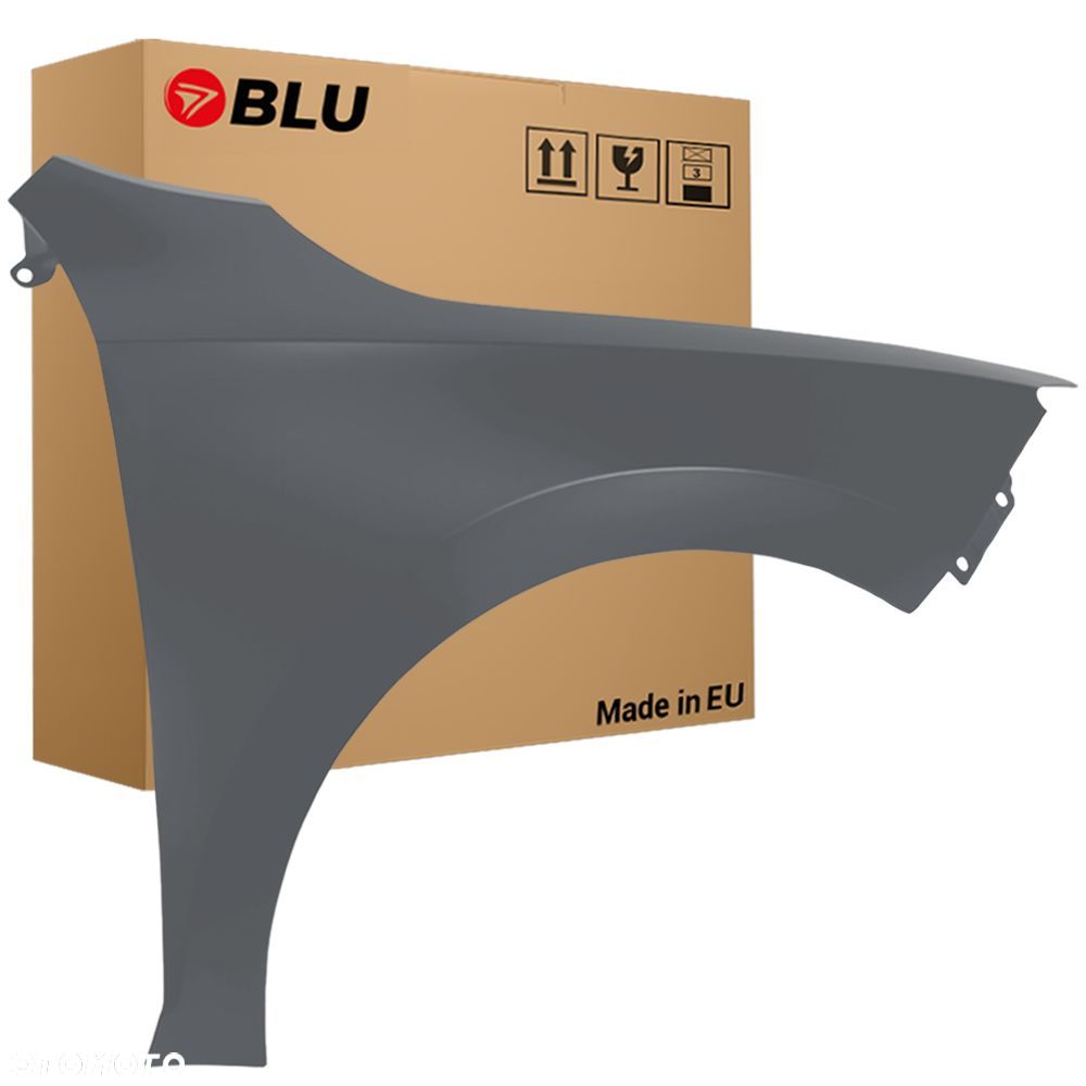 BLU Błotnik SEAT TOLEDO IV 4 LW7Y Prawy Szary 2012-2019 przód GrisDelfin bez otworu na migacz - 1