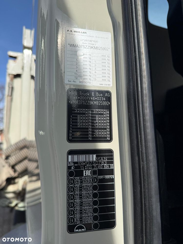 MAN 35.460 TGS wywrotka 8x4, 3-str. MEILLER, BORDMATIC, 302 t.km., TOP! - 15