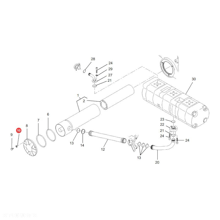 Podkładka sprężysta pompy oleju Massey Ferguson X520804401000 Oryginał - 3